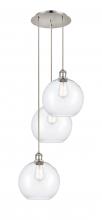 Innovations Lighting 113B-3P-PN-G122-10 - Athens - 3 Light - 17 inch - Polished Nickel - Cord Hung - Multi Pendant