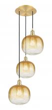 Innovations Lighting 113B-3P-SG-G481-10AM - Brookhaven Sphere - 3 Light - 17 inch - Satin Gold - Cord Hung - Multi Pendant