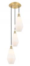 Innovations Lighting 113B-3P-SG-G651-7 - Cindyrella - 3 Light - 14 inch - Satin Gold - Cord Hung - Multi Pendant