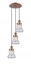 Innovations Lighting 113F-3P-AC-G194 - Bellmont - 3 Light - 13 inch - Antique Copper - Cord hung - Multi Pendant