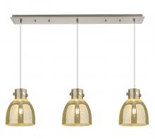 Innovations Lighting 123-410-1PS-SN-G412-8ME - Newton Bell - 3 Light - 40 inch - Brushed Satin Nickel - Linear Pendant
