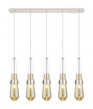 Innovations Lighting 125-452-1P-PN-G452-4ME - Milan - 5 Light - 36 inch - Polished Nickel - Linear Pendant