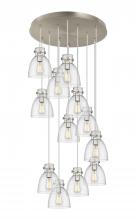 Innovations Lighting 126-410-1PS-SN-G412-8SDY - Newton Bell - 12 Light - 27 inch - Brushed Satin Nickel - Multi Pendant