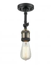 Innovations Lighting 200F-BAB - Bare Bulb 1 Light Semi-Flush Mount