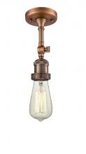 Innovations Lighting 200NH-F-AC-LED - Bare Bulb 1 Light Semi-Flush Mount