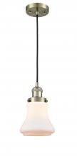 Innovations Lighting 201C-AB-G191 - Bellmont - 1 Light - 6 inch - Antique Brass - Cord hung - Mini Pendant