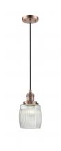 Innovations Lighting 201C-AC-G302 - Colton - 1 Light - 6 inch - Antique Copper - Cord hung - Mini Pendant