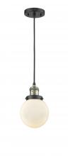 Innovations Lighting 201C-BAB-G201-6 - Beacon - 1 Light - 6 inch - Black Antique Brass - Cord hung - Mini Pendant