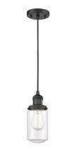 Innovations Lighting 201C-BK-G312 - Dover - 1 Light - 5 inch - Matte Black - Cord hung - Mini Pendant