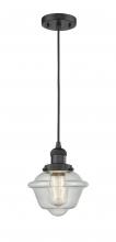 Innovations Lighting 201C-BK-G532 - Oxford - 1 Light - 7 inch - Matte Black - Cord hung - Mini Pendant
