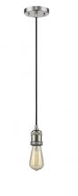 Innovations Lighting 201C-SN - Bare Bulb - 1 Light - 3 inch - Brushed Satin Nickel - Cord hung - Mini Pendant