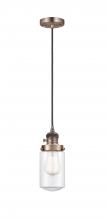 Innovations Lighting 201CSW-AC-G312 - Dover - 1 Light - 5 inch - Antique Copper - Cord hung - Mini Pendant
