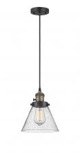 Innovations Lighting 201CSW-BAB-G44 - Cone - 1 Light - 8 inch - Black Antique Brass - Cord hung - Mini Pendant