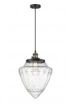 Innovations Lighting 201CSW-BAB-G664-12 - Bridgeton - 1 Light - 16 inch - Black Antique Brass - Cord hung - Mini Pendant