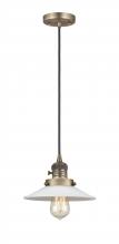 Innovations Lighting 201CSW-BB-G1 - Halophane - 1 Light - 9 inch - Brushed Brass - Cord hung - Mini Pendant