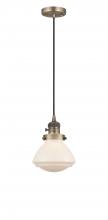 Innovations Lighting 201CSW-BB-G321 - Olean - 1 Light - 7 inch - Brushed Brass - Cord hung - Mini Pendant