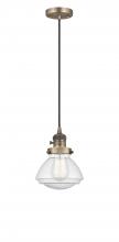 Innovations Lighting 201CSW-BB-G324 - Olean - 1 Light - 7 inch - Brushed Brass - Cord hung - Mini Pendant