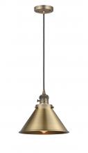 Innovations Lighting 201CSW-BB-M10-BB - Briarcliff - 1 Light - 10 inch - Brushed Brass - Cord hung - Mini Pendant