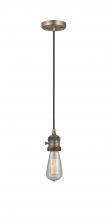 Innovations Lighting 201CSW-BB - Bare Bulb - 1 Light - 3 inch - Brushed Brass - Cord hung - Mini Pendant