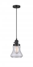 Innovations Lighting 201CSW-BK-G194 - Bellmont - 1 Light - 6 inch - Matte Black - Cord hung - Mini Pendant