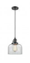 Innovations Lighting 201CSW-OB-G72 - Bell - 1 Light - 8 inch - Oil Rubbed Bronze - Cord hung - Mini Pendant