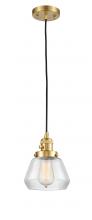 Innovations Lighting 201CSW-SG-G172 - Fulton - 1 Light - 7 inch - Satin Gold - Cord hung - Mini Pendant