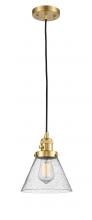 Innovations Lighting 201CSW-SG-G44 - Cone - 1 Light - 8 inch - Satin Gold - Cord hung - Mini Pendant