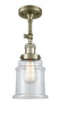 Innovations Lighting 201F-AB-G182 - Canton - 1 Light - 6 inch - Antique Brass - Semi-Flush Mount