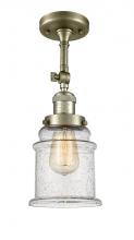 Innovations Lighting 201F-AB-G184 - Canton - 1 Light - 6 inch - Antique Brass - Adjustable Semi-Flush Mount