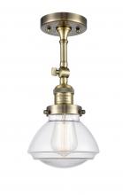 Innovations Lighting 201F-AB-G322 - Olean - 1 Light - 7 inch - Antique Brass - Semi-Flush Mount