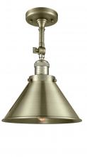 Innovations Lighting 201F-AB-M10-AB - Briarcliff - 1 Light - 10 inch - Antique Brass - Semi-Flush Mount
