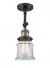Innovations Lighting 201F-BAB-G182S - Canton - 1 Light - 5 inch - Black Antique Brass - Semi-Flush Mount
