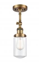 Innovations Lighting 201F-BB-G312 - Dover - 1 Light - 5 inch - Brushed Brass - Adjustable Semi-Flush Mount