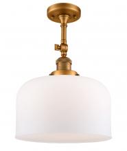 Innovations Lighting 201F-BB-G71-L-LED - Bell - 1 Light - 12 inch - Brushed Brass - Adjustable Semi-Flush Mount