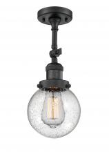 Innovations Lighting 201F-BK-G204-6 - Beacon - 1 Light - 6 inch - Matte Black - Adjustable Semi-Flush Mount