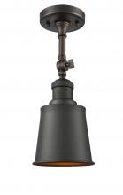 Innovations Lighting 201F-OB-M9-OB - Addison - 1 Light - 5 inch - Oil Rubbed Bronze - Adjustable Semi-Flush Mount