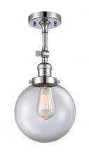 Innovations Lighting 201F-PC-G202-8 - Beacon - 1 Light - 8 inch - Polished Chrome - Adjustable Semi-Flush Mount