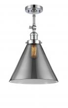 Innovations Lighting 201F-PC-G43-L-LED - Cone - 1 Light - 12 inch - Polished Chrome - Adjustable Semi-Flush Mount