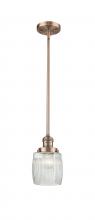 Innovations Lighting 201S-AC-G302 - Colton - 1 Light - 6 inch - Antique Copper - Stem Hung - Mini Pendant