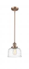 Innovations Lighting 201S-AC-G713 - Bell - 1 Light - 8 inch - Antique Copper - Stem Hung - Mini Pendant
