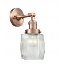 Innovations Lighting 203-AC-G302 - Colton - 1 Light - 6 inch - Antique Copper - Sconce