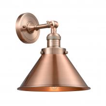 Innovations Lighting 203-AC-M10-AC - Briarcliff - 1 Light - 10 inch - Antique Copper - Sconce