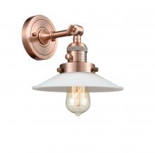 Innovations Lighting 203SW-AC-G1 - Halophane - 1 Light - 9 inch - Antique Copper - Sconce