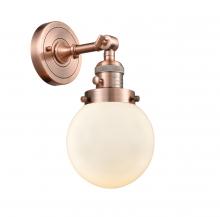 Innovations Lighting 203SW-AC-G201-6 - Beacon - 1 Light - 6 inch - Antique Copper - Sconce