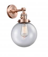Innovations Lighting 203SW-AC-G202-8 - Beacon - 1 Light - 8 inch - Antique Copper - Sconce