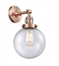 Innovations Lighting 203SW-AC-G204-8 - Beacon - 1 Light - 8 inch - Antique Copper - Sconce