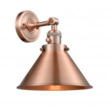 Innovations Lighting 203SW-AC-M10-AC - Briarcliff - 1 Light - 10 inch - Antique Copper - Sconce