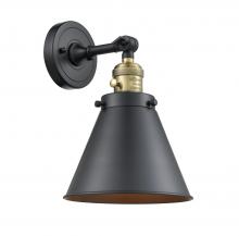 Innovations Lighting 203SW-BAB-M13-BK-LED - Appalachian - 1 Light - 8 inch - Black Antique Brass - Sconce