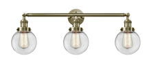 Innovations Lighting 205-AB-G202-6 - Beacon - 3 Light - 30 inch - Antique Brass - Bath Vanity Light
