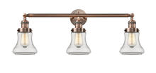 Innovations Lighting 205-AC-G192 - Bellmont - 3 Light - 30 inch - Antique Copper - Bath Vanity Light